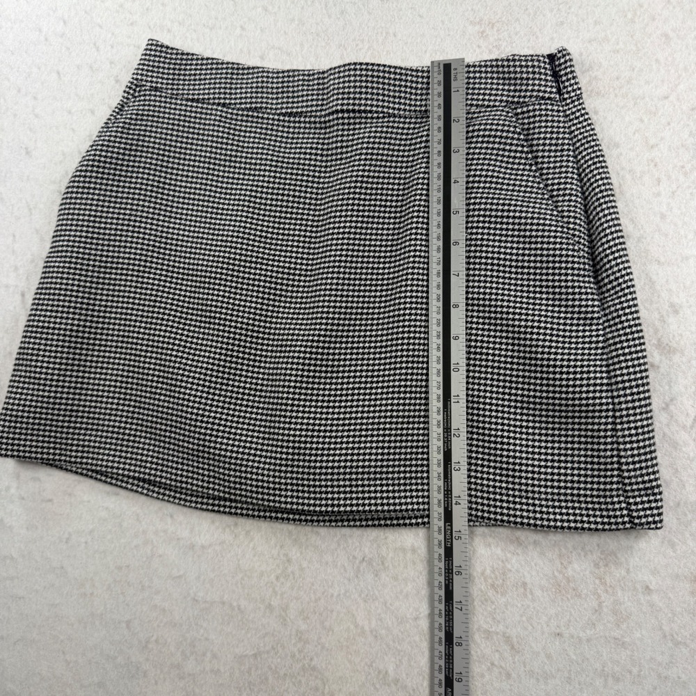 Abercrombie & Fitch Houndstooth Skort BlackWhite Mini Skirt Shorts Womens Medium - Picture 6 of 8